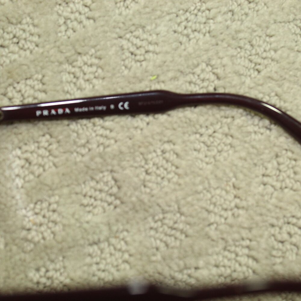 Prada Brown Non-Prescription Lens Glasses VPR 19S-F   50  [] 20  140mm w Case - Picture 5 of 11